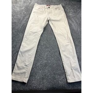 Zara Man Jeans Mens Size 30x30 Cotton Blend Denim Flat Front Creamy Beige
